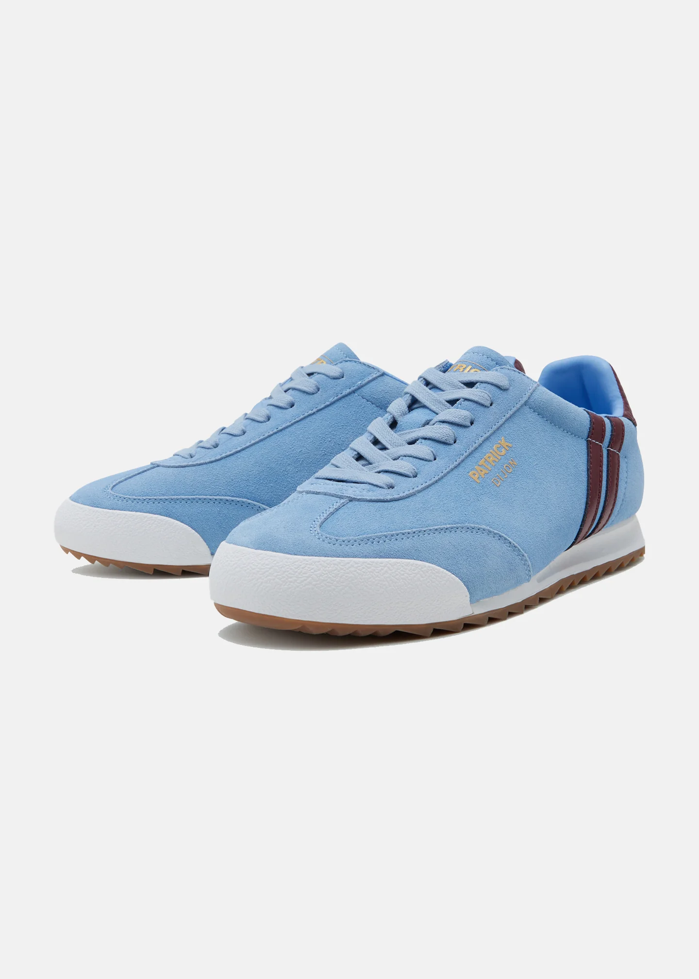 Dijon Trainer - Sky Blue/Burgundy/White - Image 2