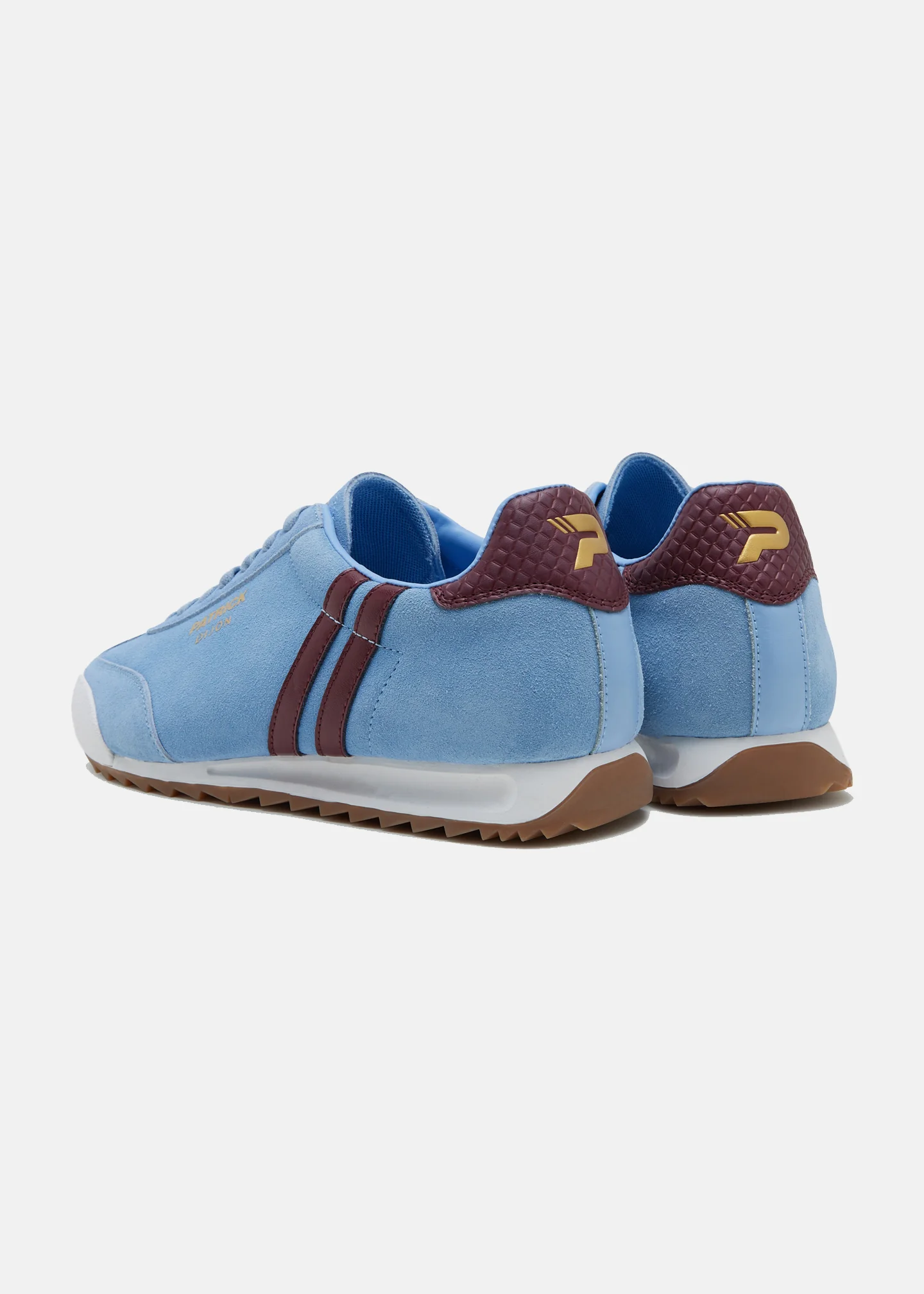 Dijon Trainer - Sky Blue/Burgundy/White - Image 3