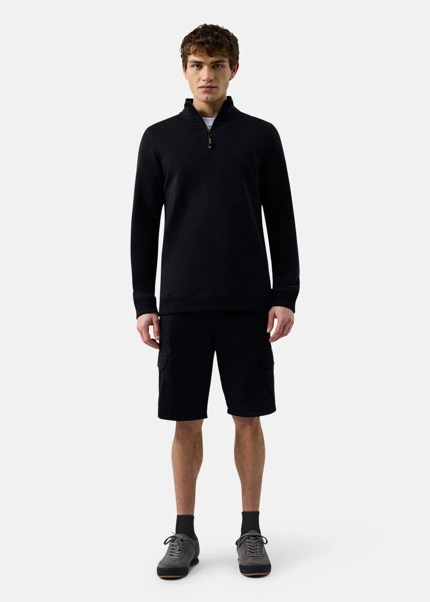 Harlem 1/4 Zip Top - Black - Image 3