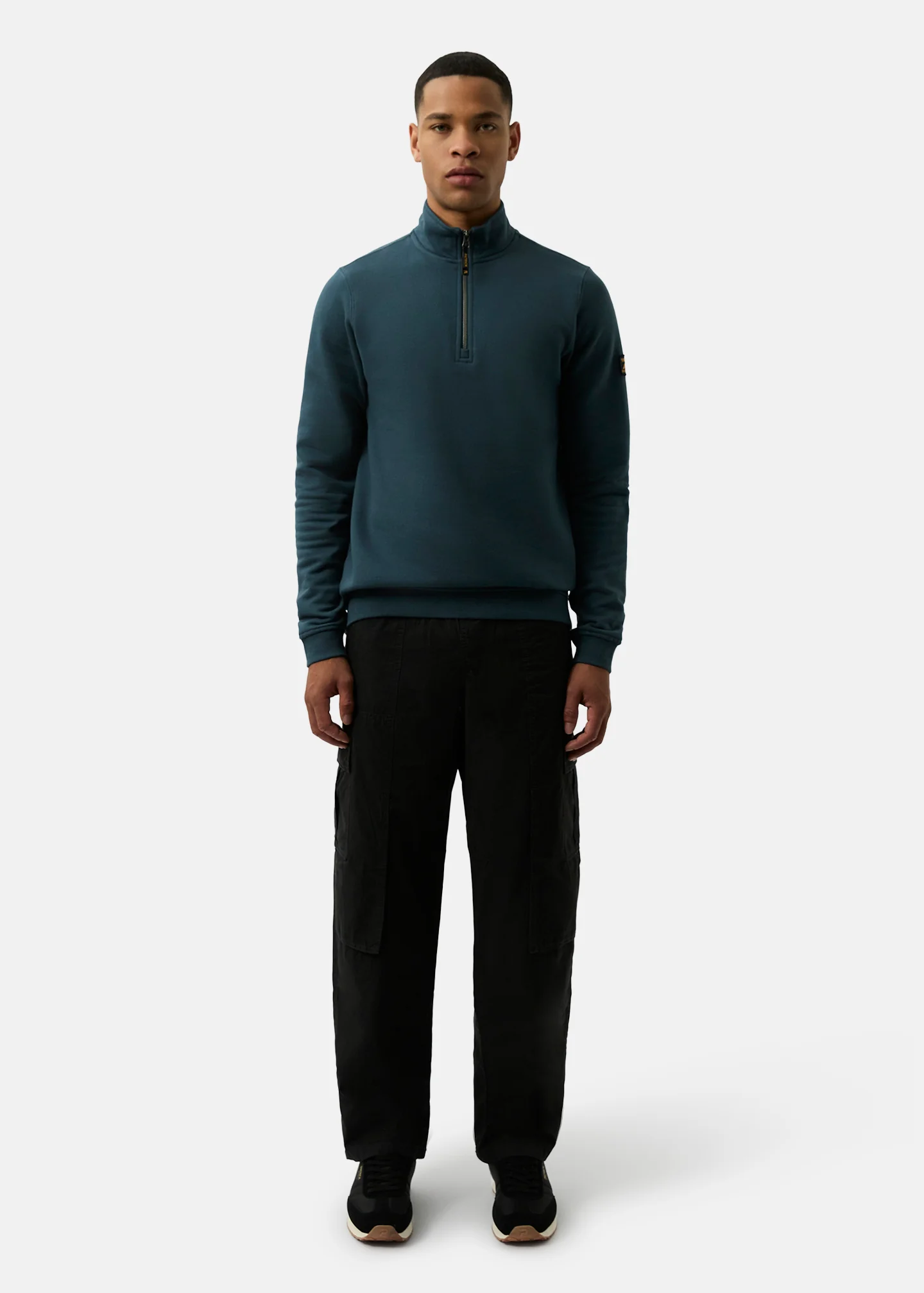 Harlem 1/4 Zip top - Dark Blue - Image 3