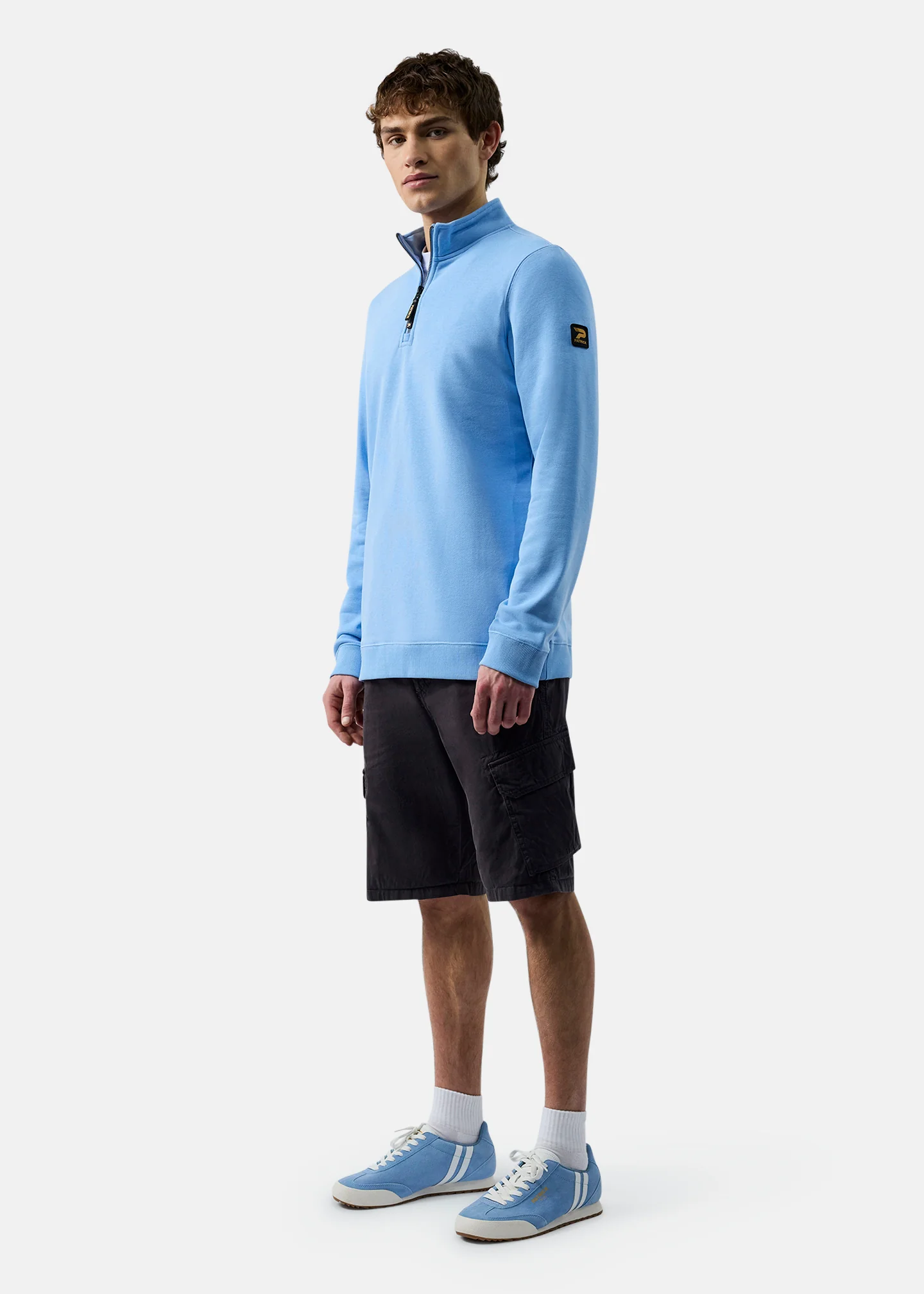 Harlem 1/4 Zip Top - Sky Blue - Image 3