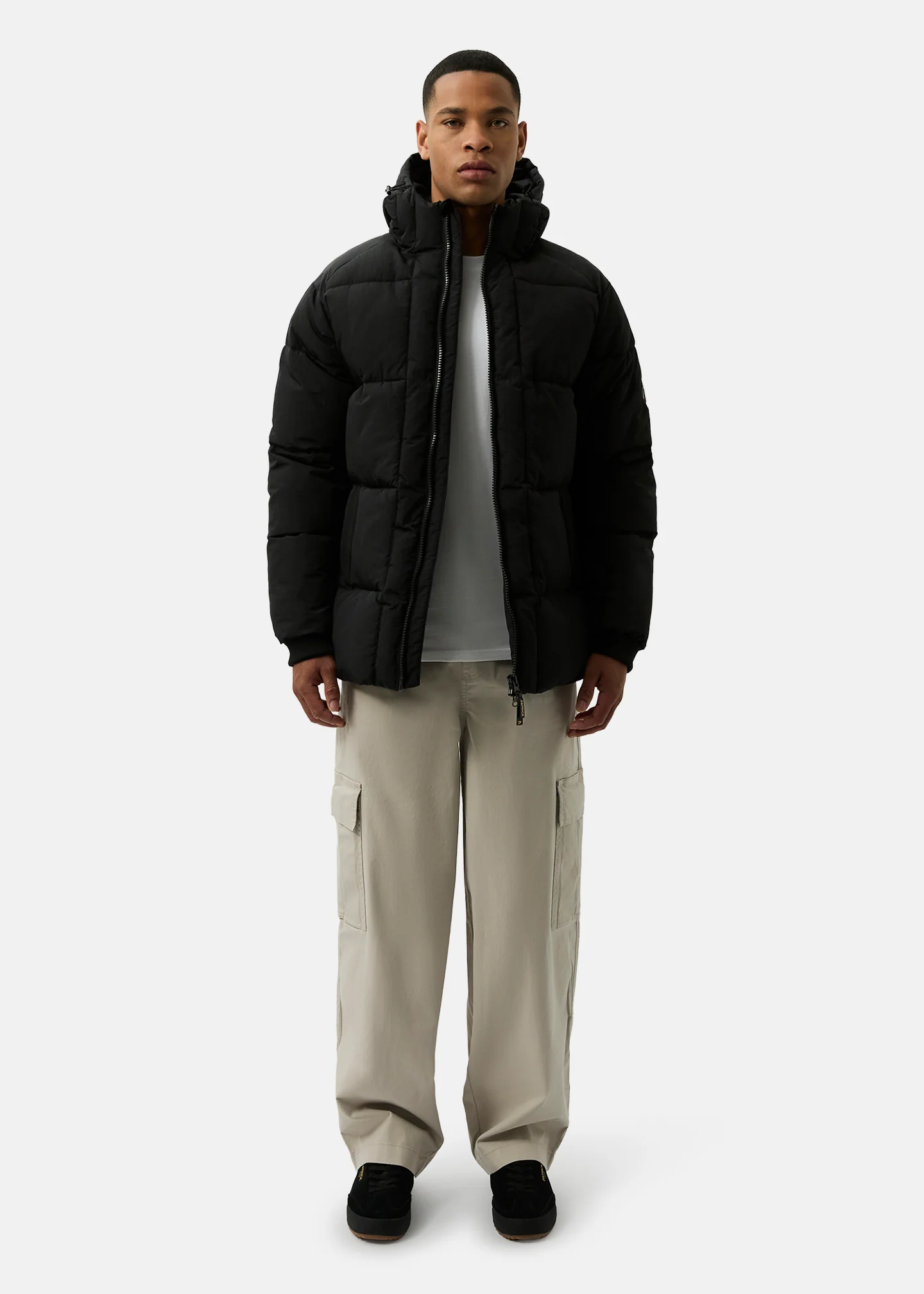Noah Puffer Jacket - Black - Image 3