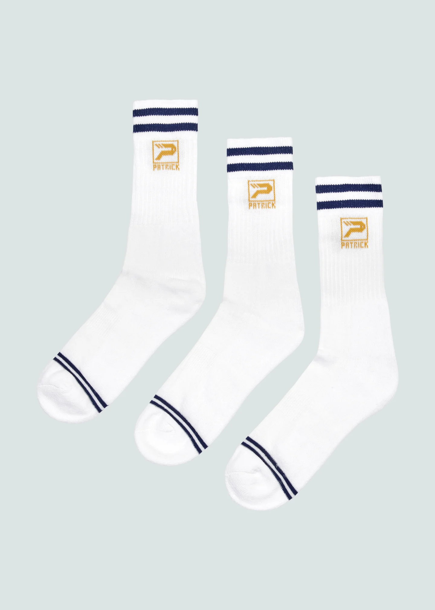Rio Crew Sock 3 Pack - White/Navy - Image 3