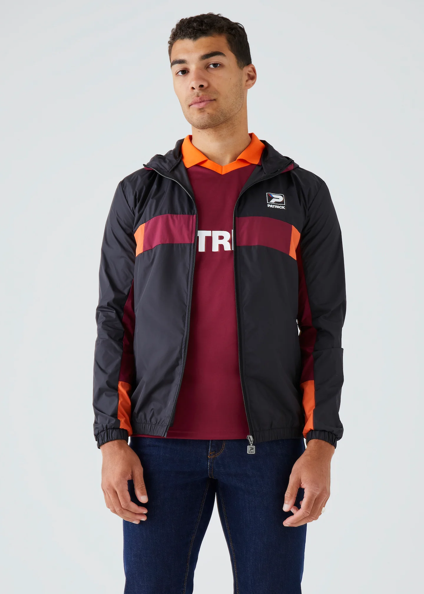Tiago Hooded Full Zip Jacket - Black