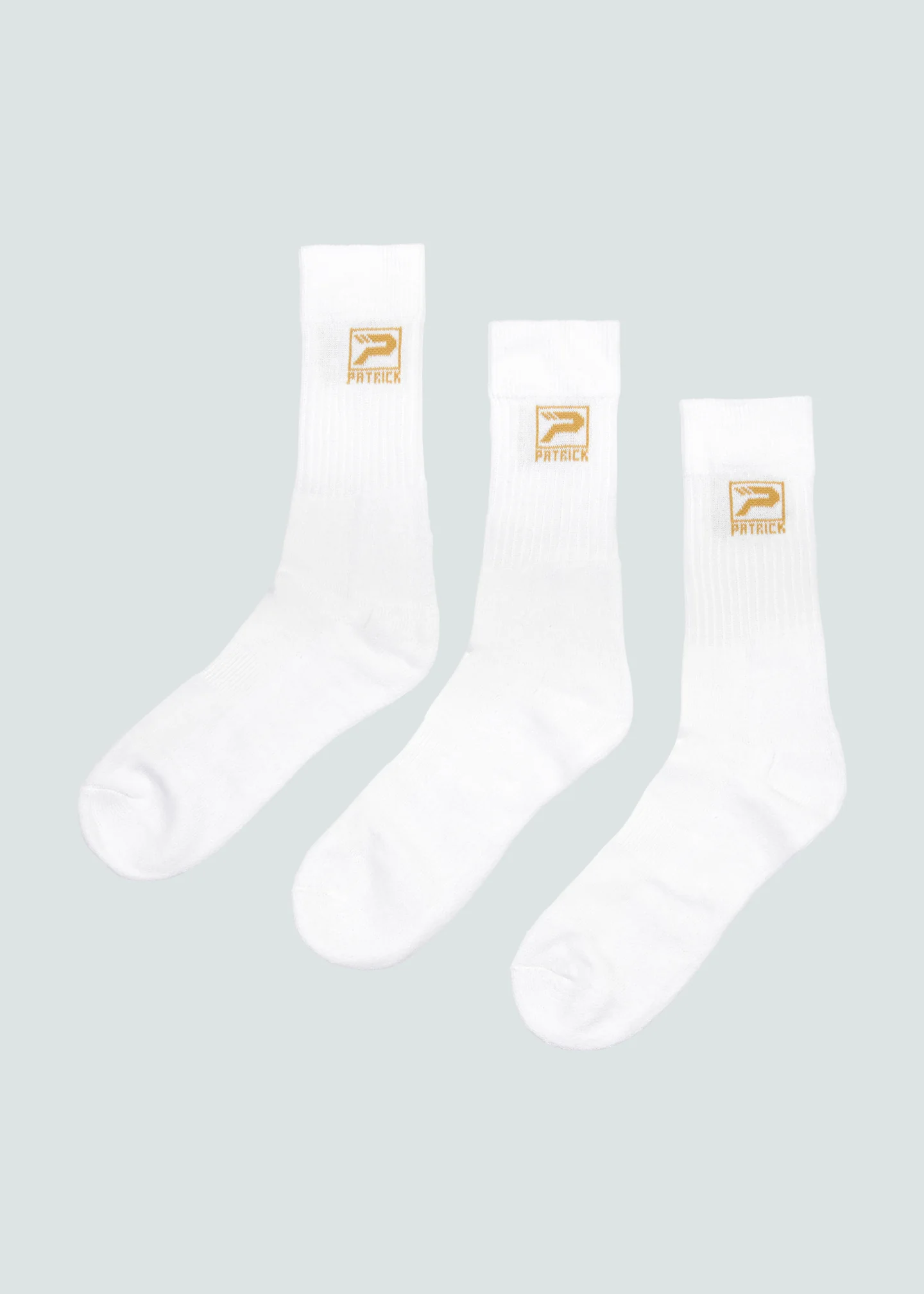 Villan Crew Sock 3 Pack - White/Gold - Image 3